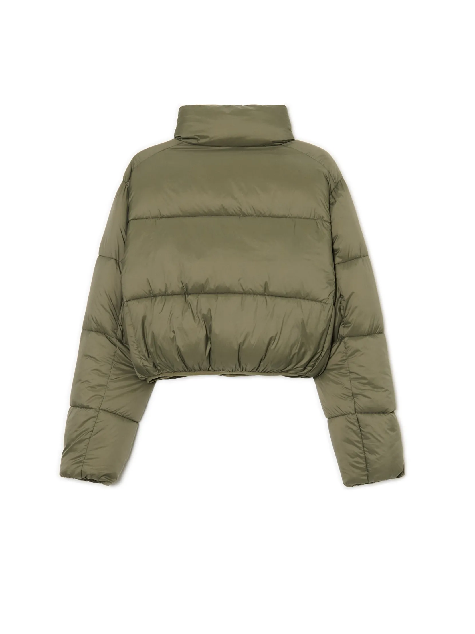 Discount Oliwkowa kurtka puffer Kurtki, Płaszcze