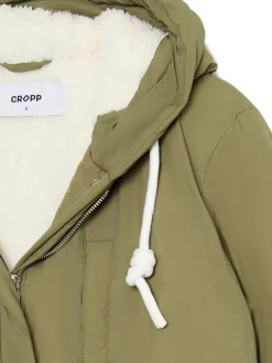 Online Oliwkowa parka z kapturem Kurtki, Płaszcze|Kożuszki, Futerka
