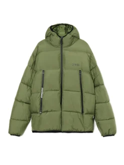 Discount Oliwkowa pikowana kurtka puffer Kurtki Zimowe|Kurtki, Płaszcze