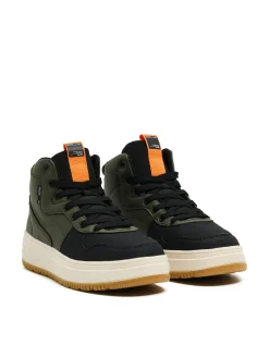 Discount Oliwkowe sneakersy na solidnej podeszwie Sneakersy|Za Kostkę
