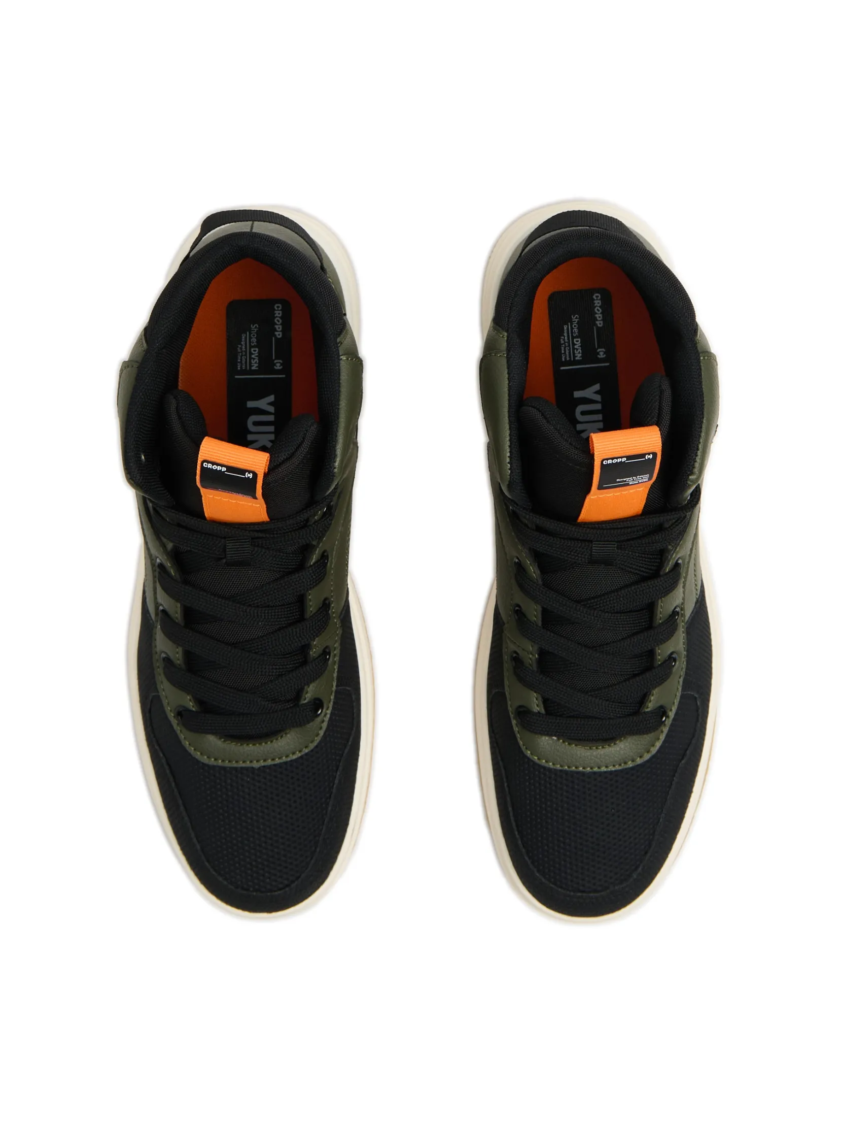 Discount Oliwkowe sneakersy na solidnej podeszwie Sneakersy|Za Kostkę