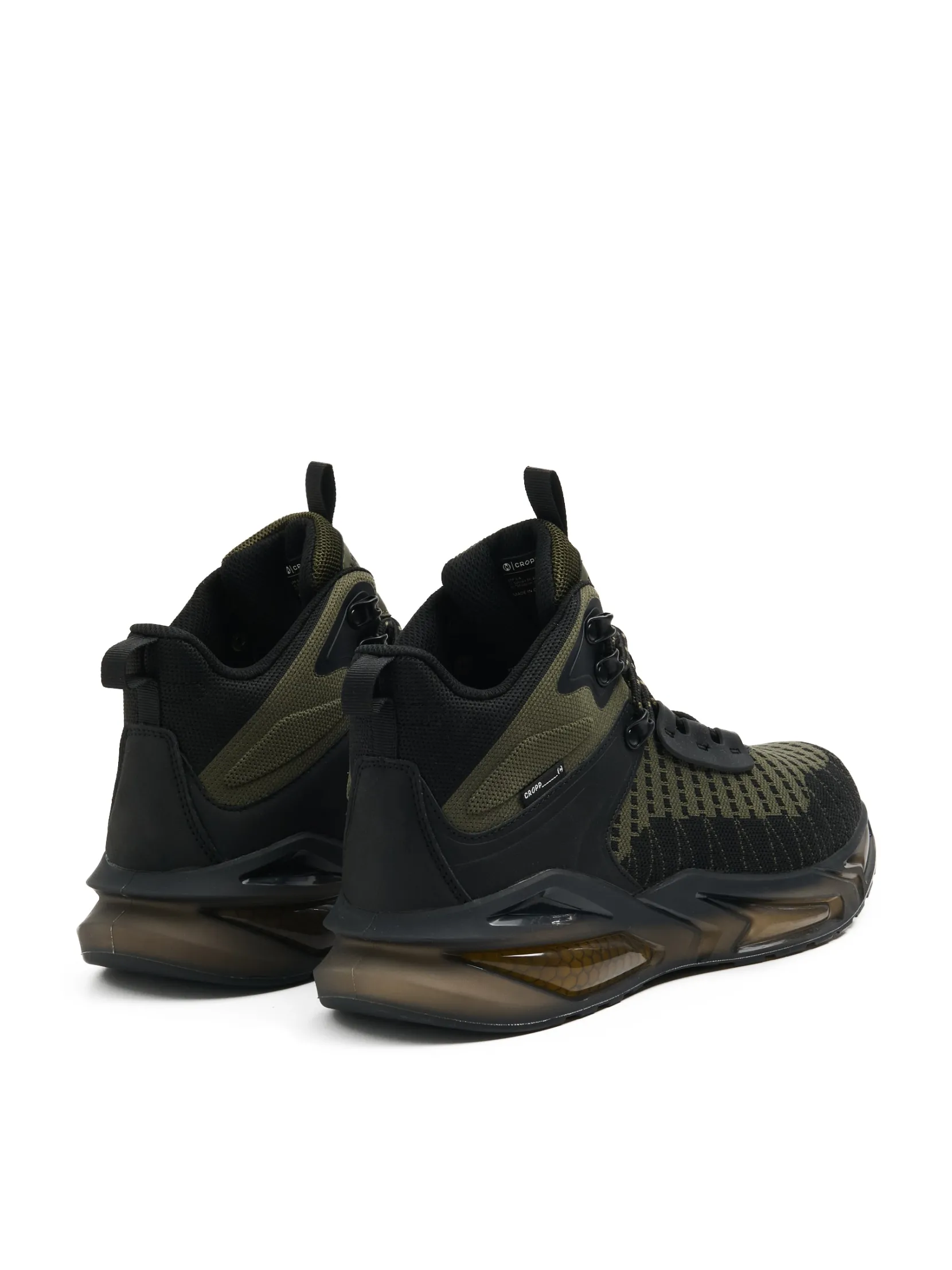 Hot Oliwkowe sneakersy za kostkę Sneakersy