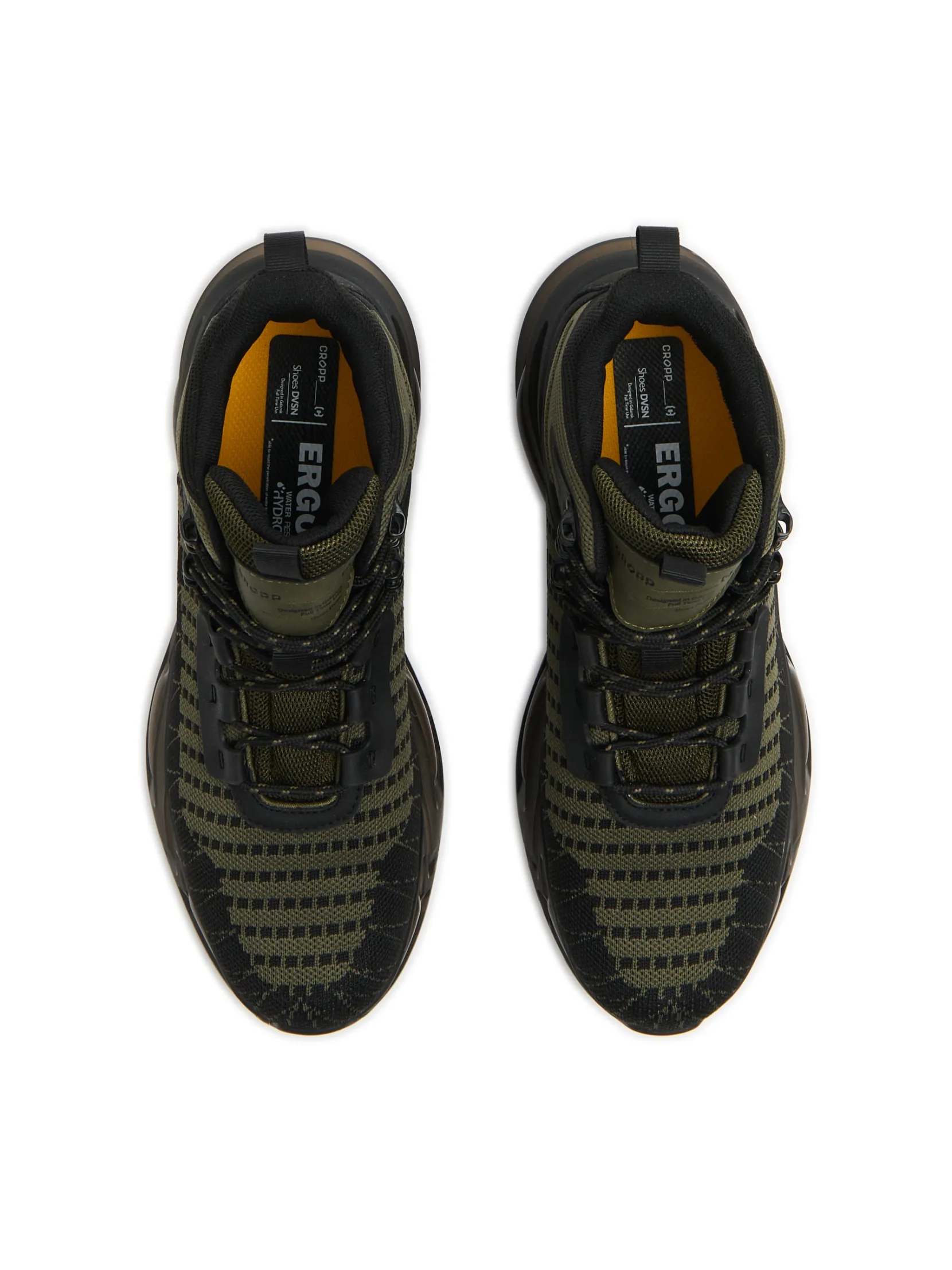 Hot Oliwkowe sneakersy za kostkę Sneakersy
