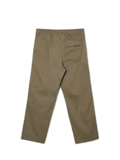 New Oliwkowe spodnie parachute z paskiem Spodnie