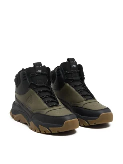 Sale Oliwkowe wysokie sneakersy na zimę Sneakersy|Za Kostkę