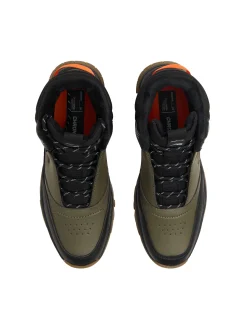 Sale Oliwkowe wysokie sneakersy na zimę Sneakersy|Za Kostkę
