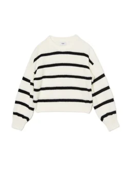 Best Pasiasty sweter z szerokim rękawem Swetry