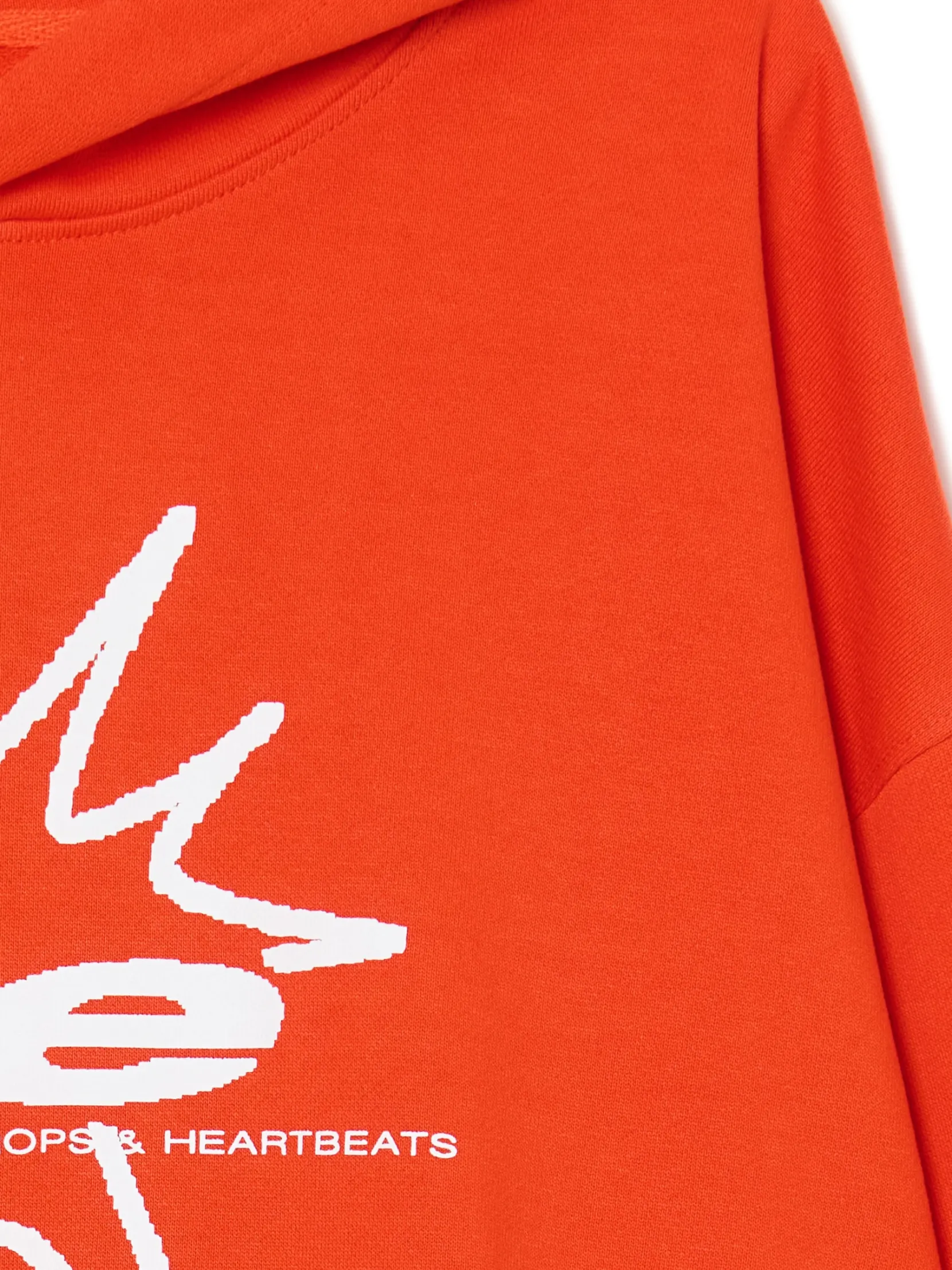 New Pomarańczowa bluza hoddie i nadrukiem Bluzy