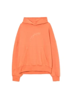 Online Pomarańczowa bluza z kapturem Bluzy