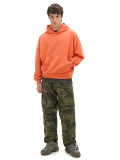 Online Pomarańczowa bluza z kapturem Bluzy