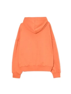 Online Pomarańczowa bluza z kapturem Bluzy