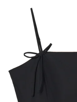New Popelinowa czarna sukienka mini Sukienki, Kombinezony