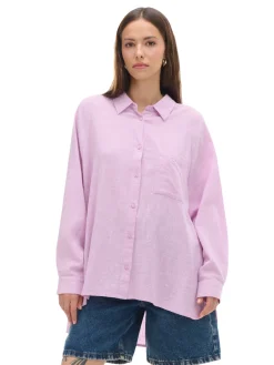 Clearance Różowa klasyczna koszula Koszule, Bluzki