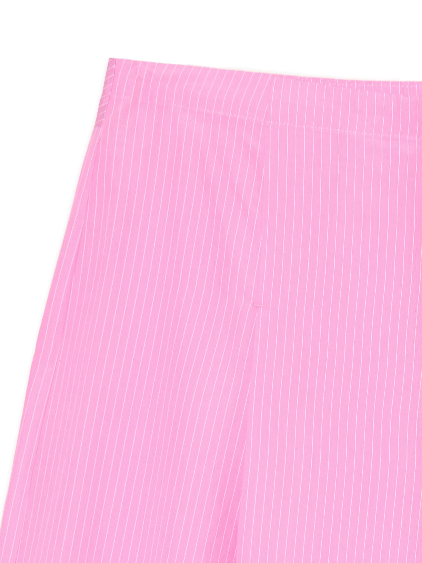 Best Różowe spodnie tailoring w paski Spodnie