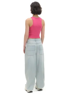 Hot Różowy top z motylem Koszulki, Topy