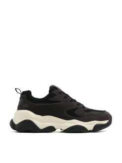 Outlet Sneakersy z elementami skórzanymi Sneakersy