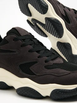 Outlet Sneakersy z elementami skórzanymi Sneakersy