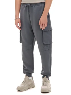 Discount Solidne dresowe joggery regular z kieszeniami Spodnie