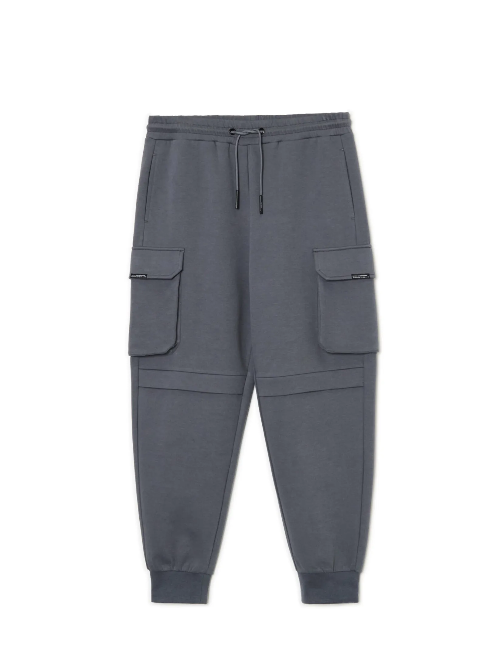 Discount Solidne dresowe joggery regular z kieszeniami Spodnie