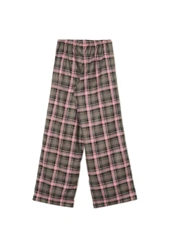 Fashion Spodnie baggy w kratę Spodnie