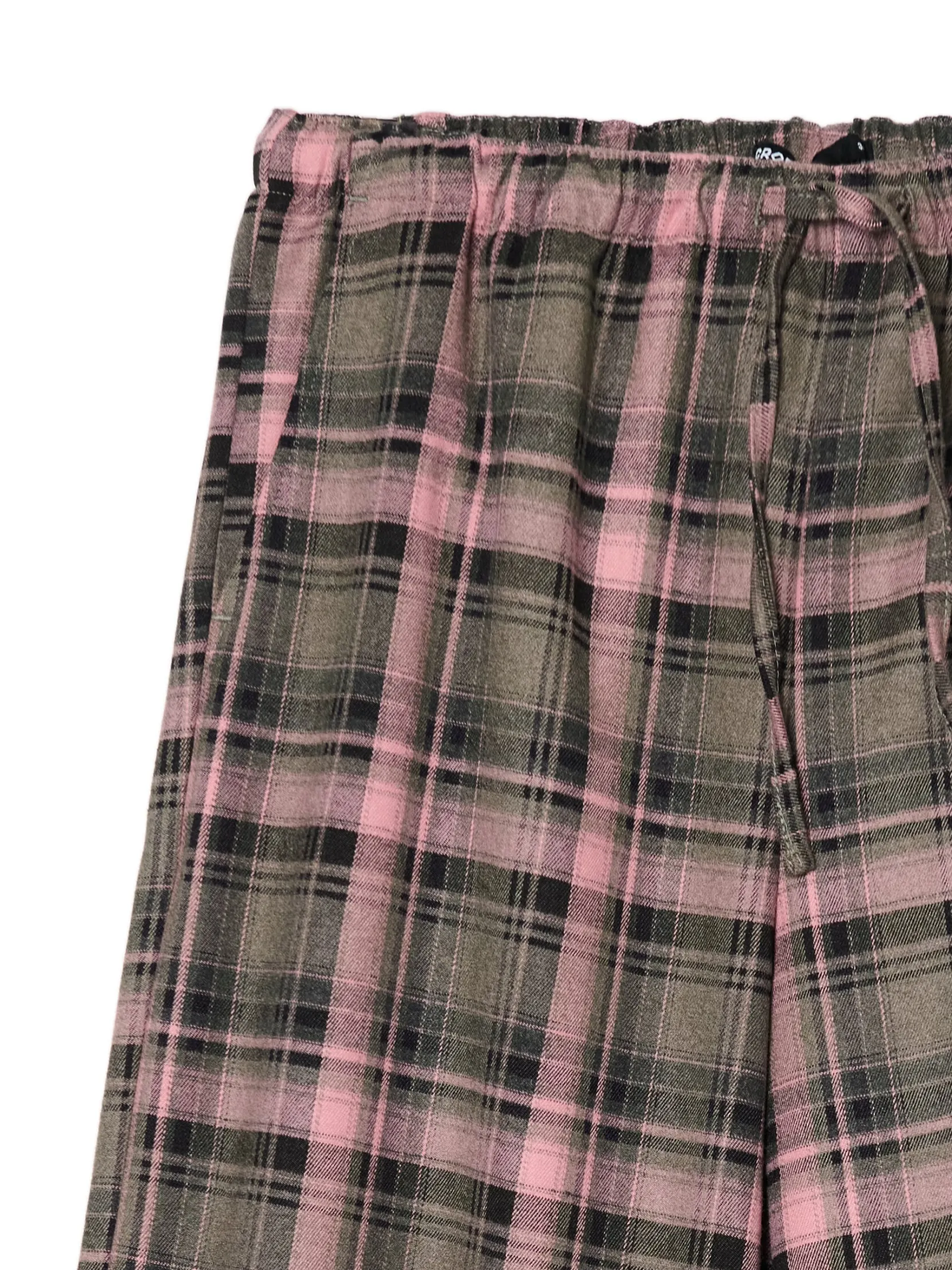 Fashion Spodnie baggy w kratę Spodnie