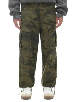 Clearance Spodnie cargo z motywem moro Spodnie