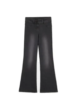Clearance Spodnie flare z efektem sprania Spodnie
