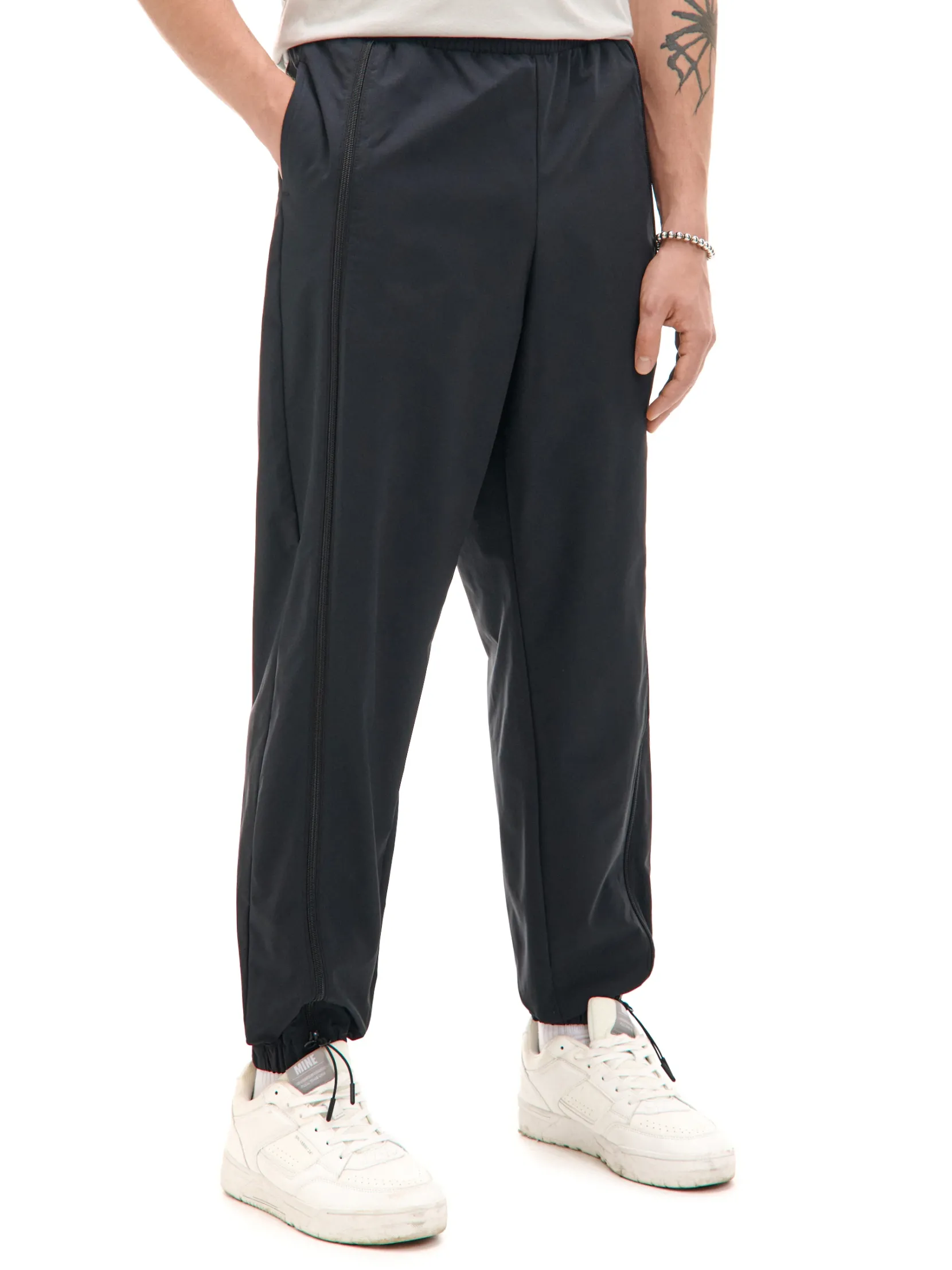 Discount Spodnie joggery loose z suwakami Spodnie
