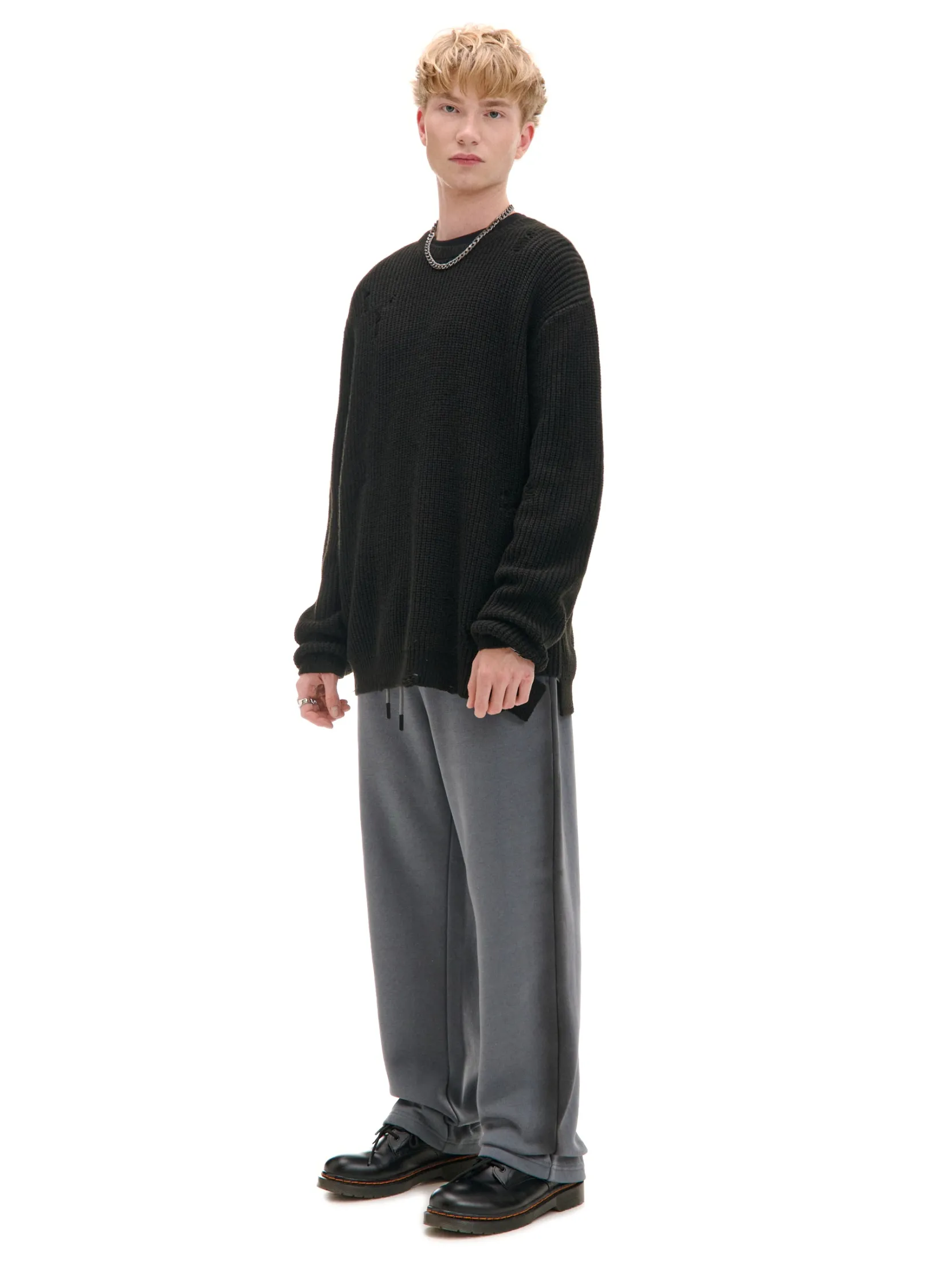 Sale Spodnie loose z lampasami Baggy|Spodnie