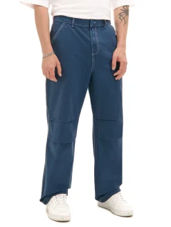 Clearance Spodnie z białymi przeszyciami Baggy|Spodnie