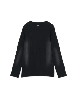 Fashion Sweter oversize z efektem sprania Swetry