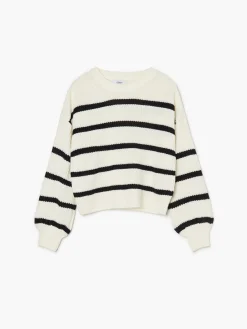 Sale Sweter w czarne paski Swetry