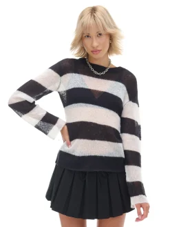 Fashion Sweter w paski Swetry
