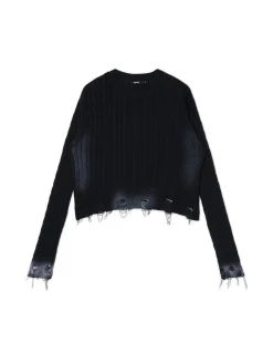 Outlet Sweter z miejscowym efektem wybielenia Swetry