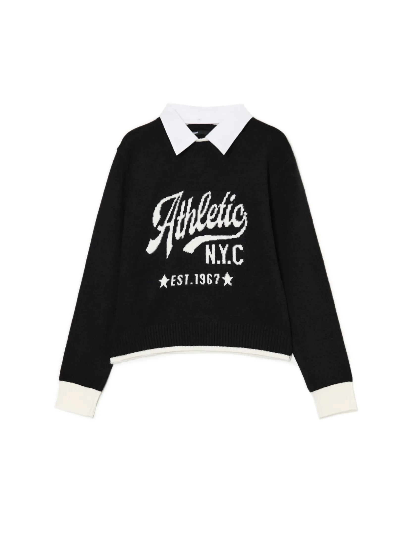New Sweter z odpinanym kołnierzykiem Swetry