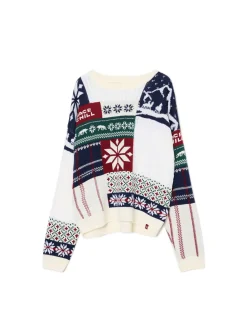 Hot Sweter z zimowym motywem Ubrania Świąteczne|Swetry