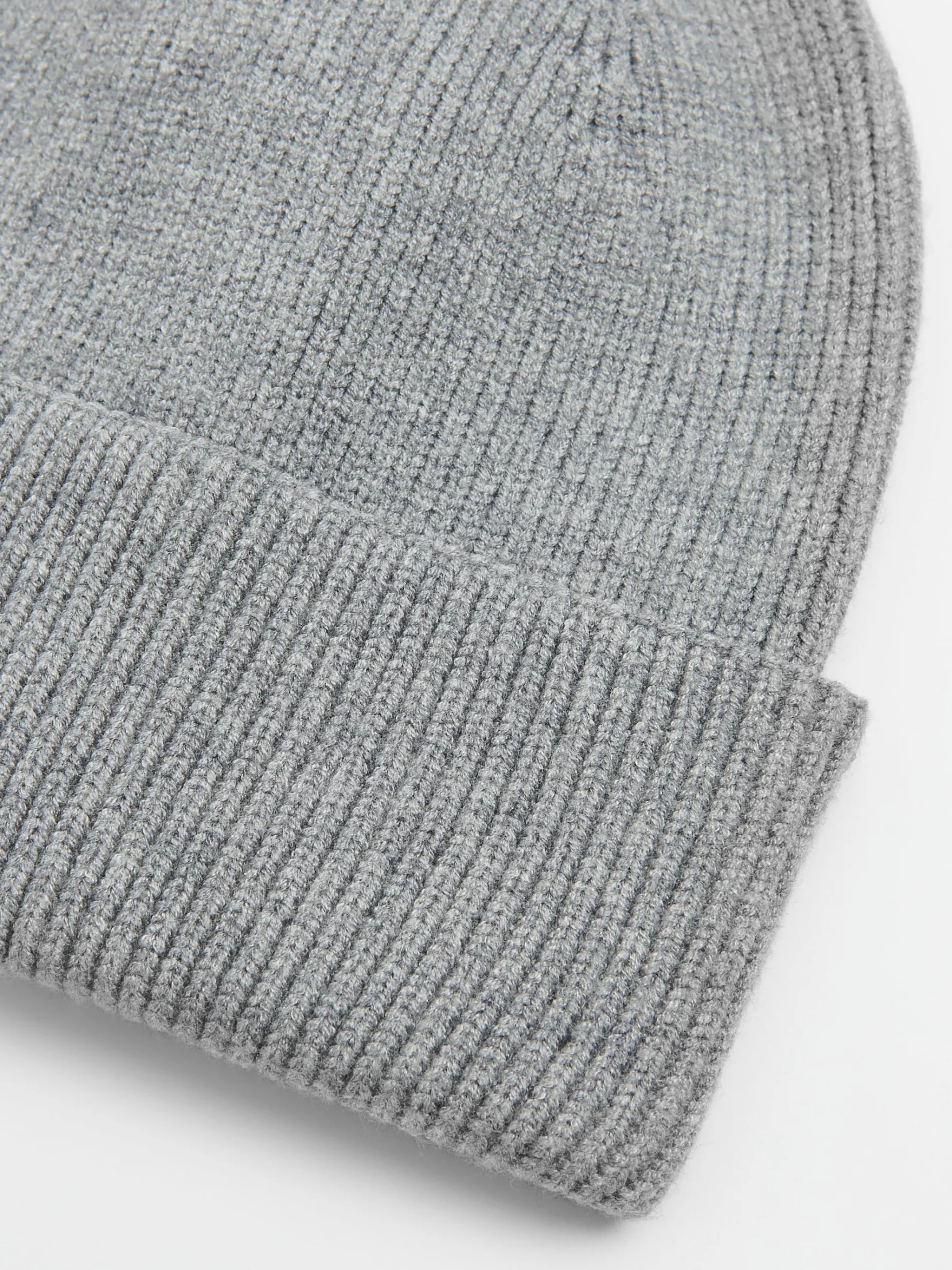 Online Szara czapka beanie z dodatkiem wiskozy Czapki