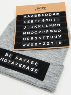 New Szara czapka z personalizowanym napisem Czapki