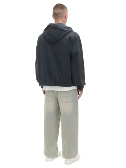 New Szara jeansowa kurtka z kapturem Denim