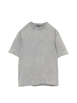 Fashion Szara koszulka acid wash Koszulki