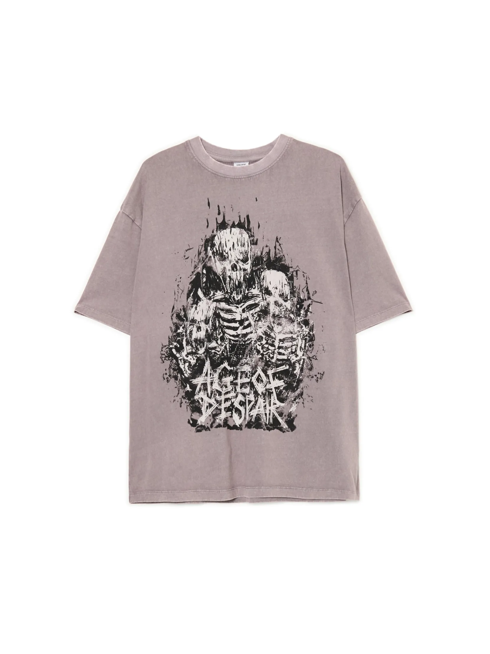 Discount Szara koszulka z motywem kościotrupów UNISEX Unisex|Unisex
