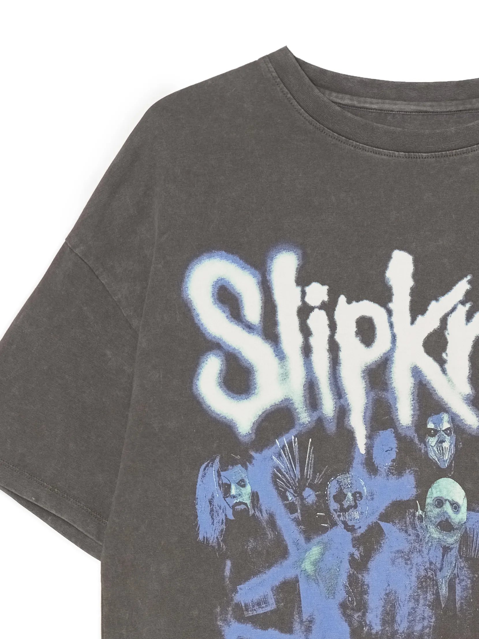 New Szara koszulka z nadrukiem Slipknot Koszulki, Topy