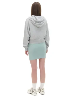 Outlet Szara rozpinana bluza z kapturem Bluzy