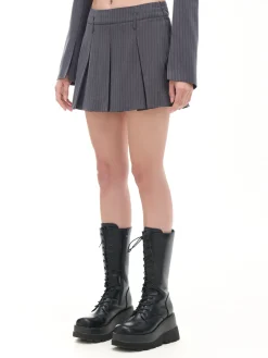 Sale Szara spódnica mini Spódnice|Sety