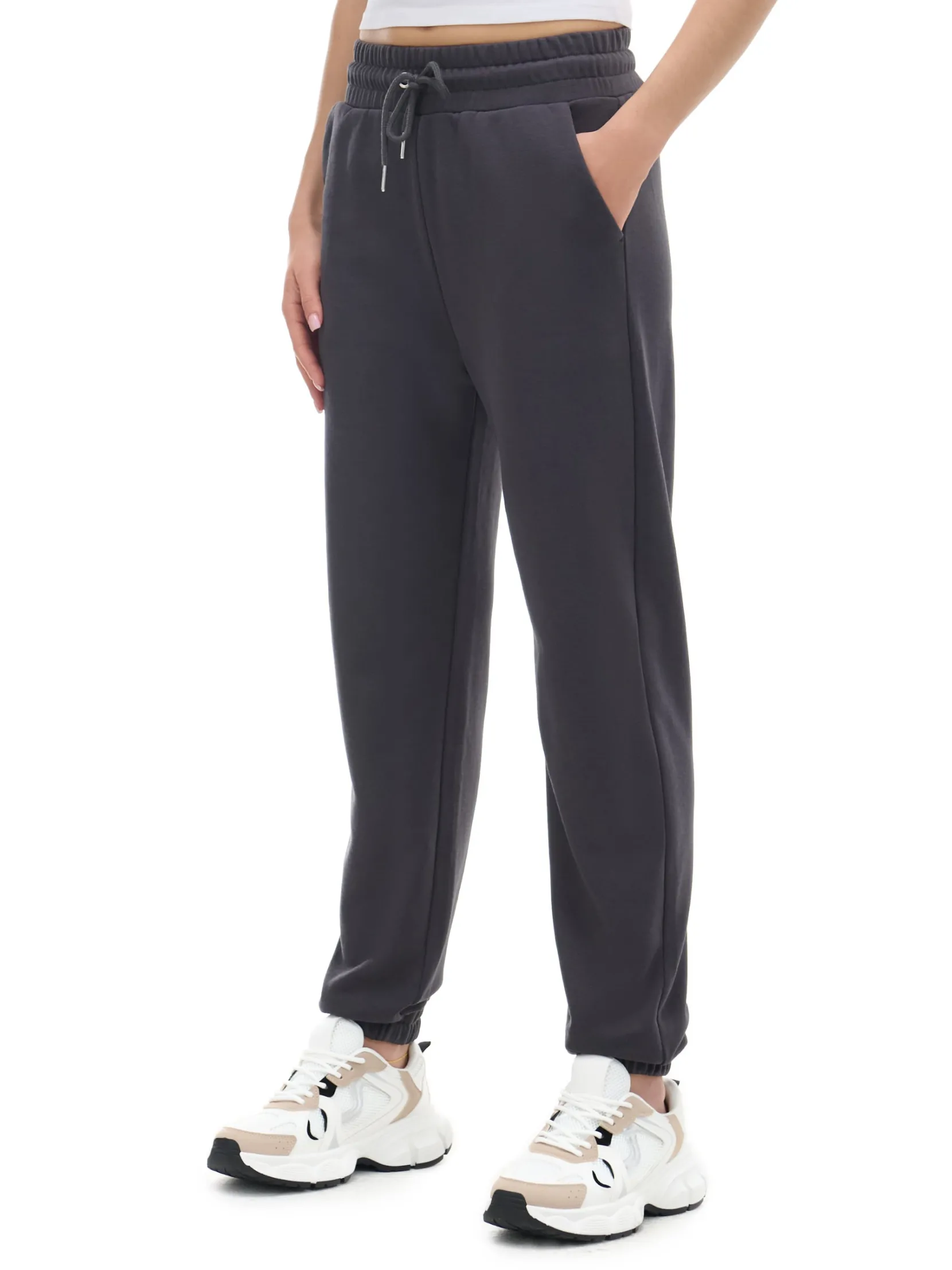 Sale Szare dresowe joggery Spodnie