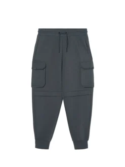 Discount Szare dresowe joggery z kieszeniami Spodnie