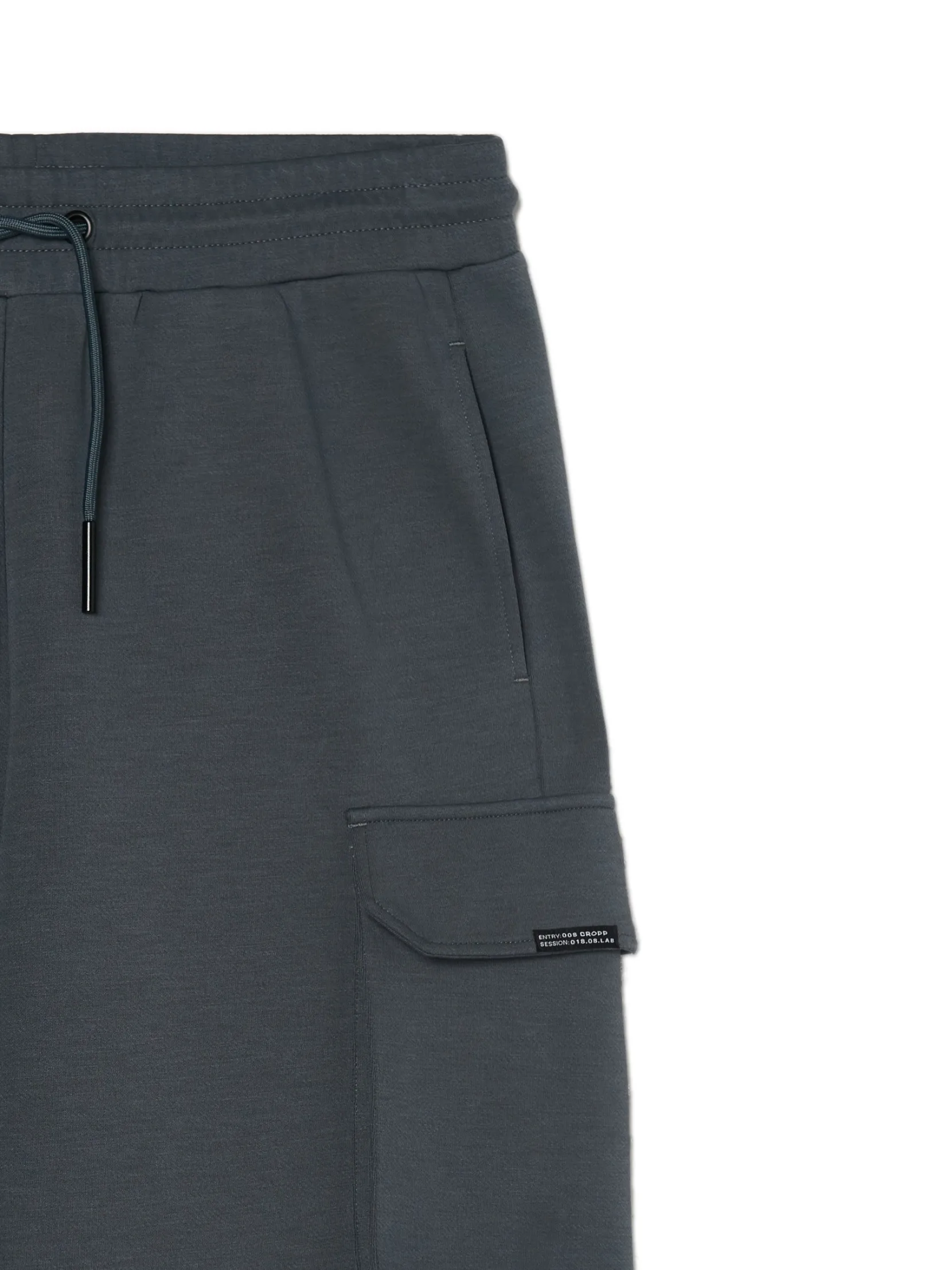 Discount Szare dresowe joggery z kieszeniami Spodnie