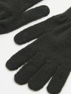 Clearance Szare dzianinowe rękawiczki Rękawiczki
