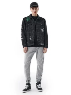 Best Szare jeansowe joggery Jeansy
