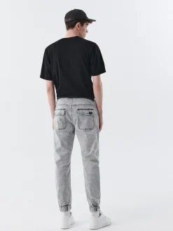 Best Szare jeansowe joggery Jeansy